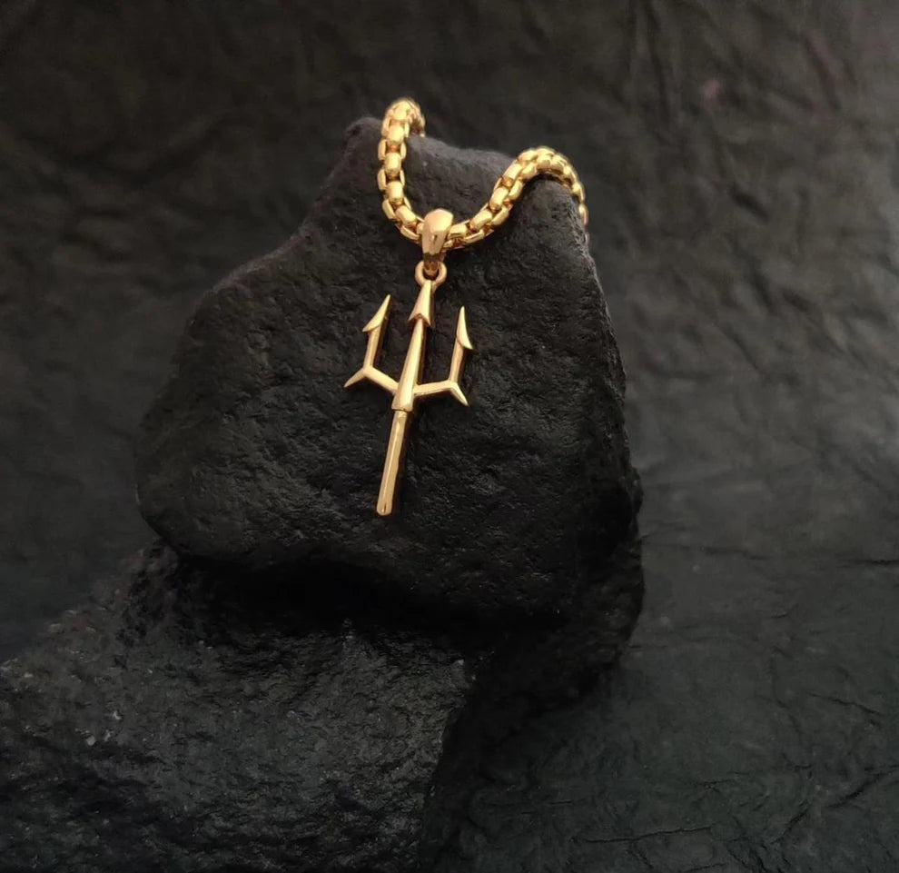 Trishul Pendant – Gold Plated
