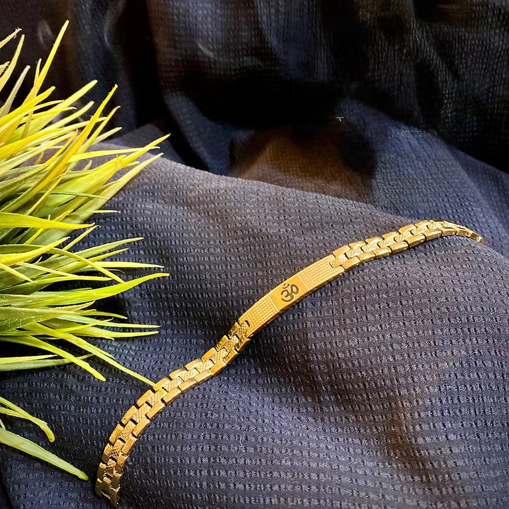 OM Gold Plated Bracelet