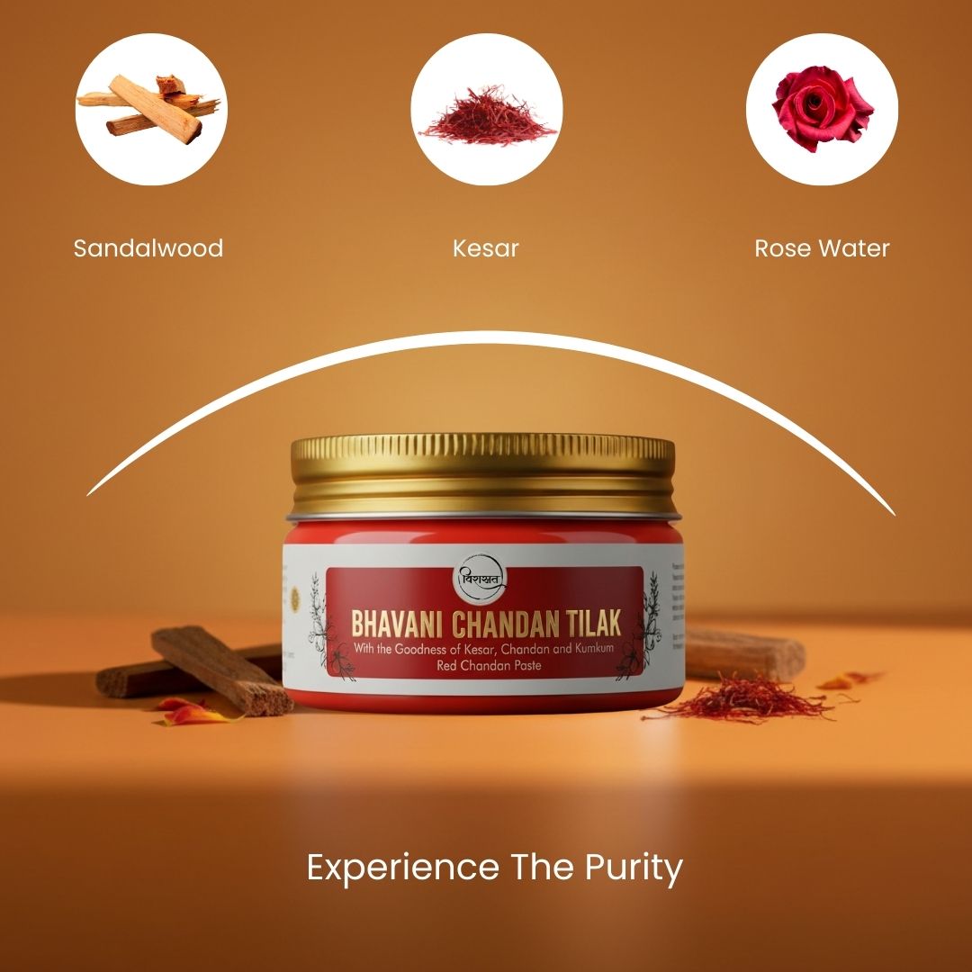 Virasit Bhavani Chandan Tilak | Red Chandan Paste | 150 Grams
