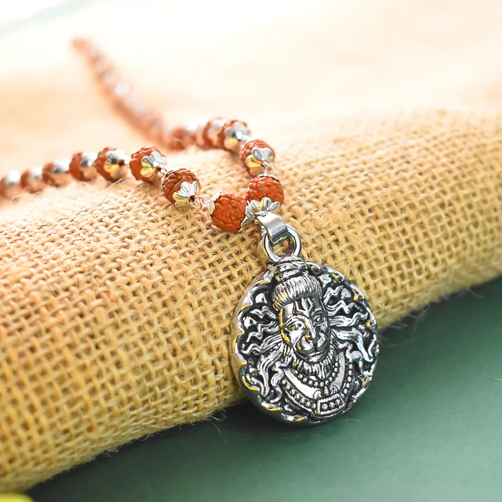 Rudraksha & Hanumanji Pendant Chain