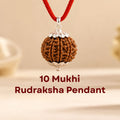 Nepali 10 Mukhi Rudraksha Pendant – 100% Natural & Certified