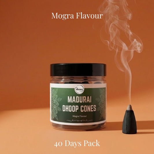Virasit Madurai Dhoop Cones | Mogra Flavour | 1 Month Pack
