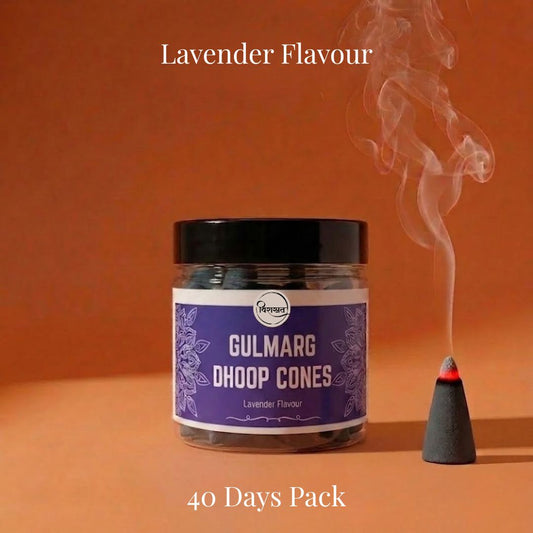 Virasit Gulmarg Dhoop Cones | Lavender Flavour | 1 Month Pack