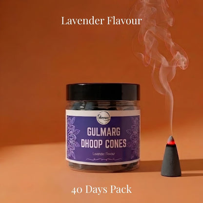 Virasit Gulmarg Dhoop Cones | Lavender Flavour | 1 Month Pack