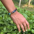 9 Chakra Healing Bracelet with Pyrite & Evil Eye – Balance, Protection & Abundance
