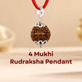 Nepali 4 Mukhi Rudraksha Pendant – 100% Natural & Certified