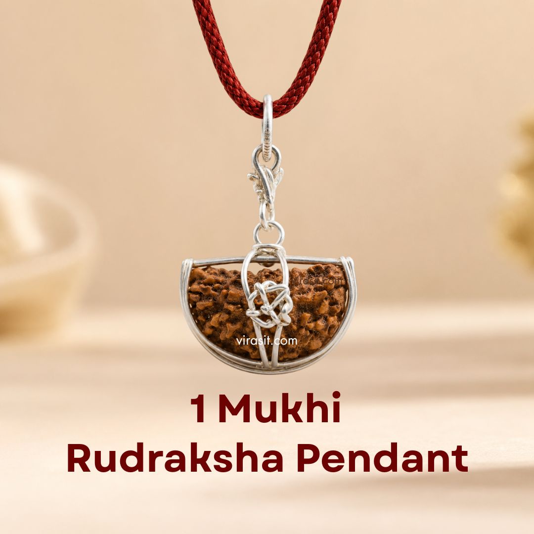 Nepali 1 Mukhi Rudraksha Pendant – 100% Natural & Certified