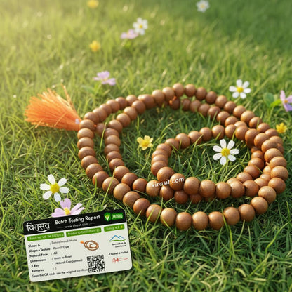 Virasit Govt Certified Chandan Sandalwood Jaap Mala