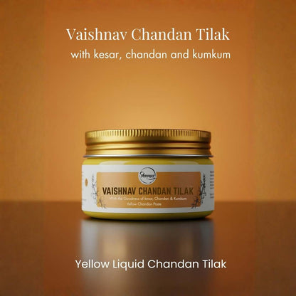 Virasit Vaishnav Chandan Tilak | Yellow Chandan Paste | 150 Grams