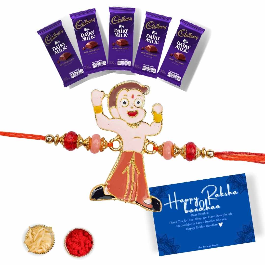 Kids Chota Bheem Rakhi Set