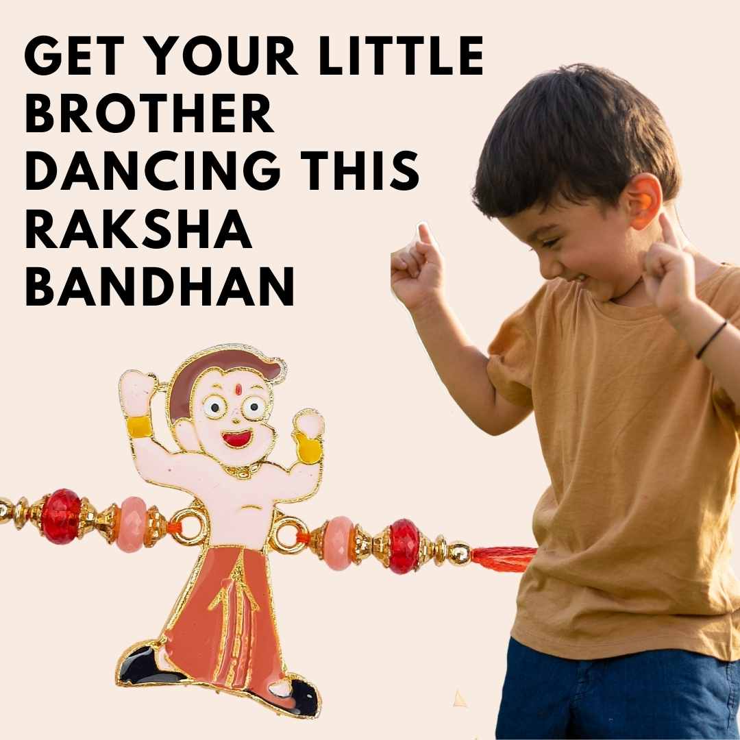 Kids Chota Bheem Rakhi Set