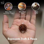 Nepali 5 Mukhi Rudraksha Pendant – 100% Natural & Certified
