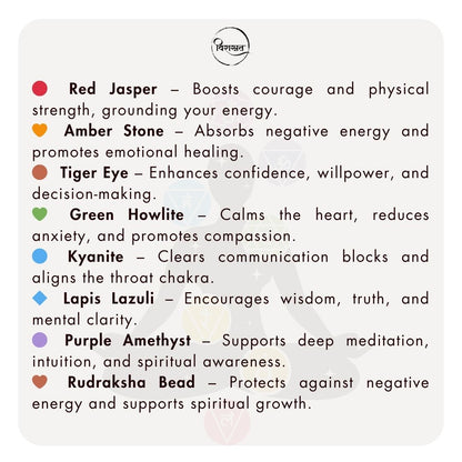 7 Chakra Rudraksha Bracelet | Aligns Chakras & Brings Positive Energy