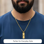 Gold Polished Ram Pendant for Men & Women