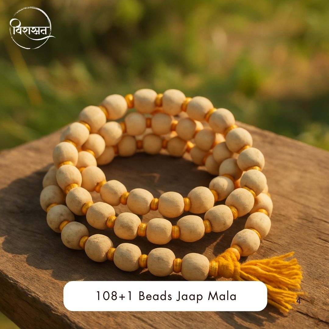 Virasit Certified Tulsi Mala | Original Basil Wood Beads  | 108 Beads