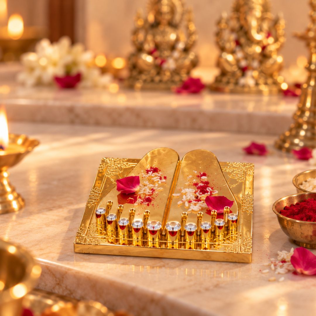 Radhe Krishna Charan Paduka Puja Box