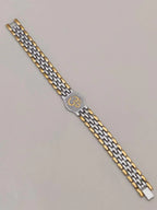 Om Engraved Dual Gold & Silver Polished
