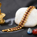 Gold Plated Rudraksha Bangle Bracelet