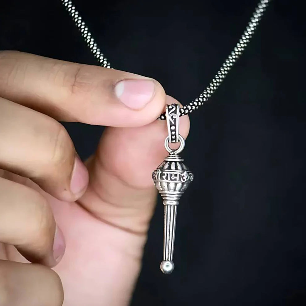 Lord Hanuman Gada Pendant With Chain
