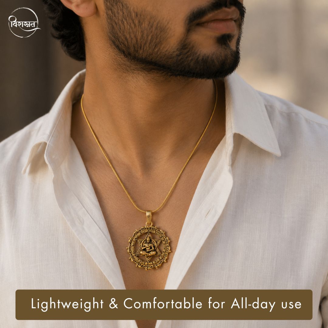 Hanuman Ji Protection Pendant with Chain.