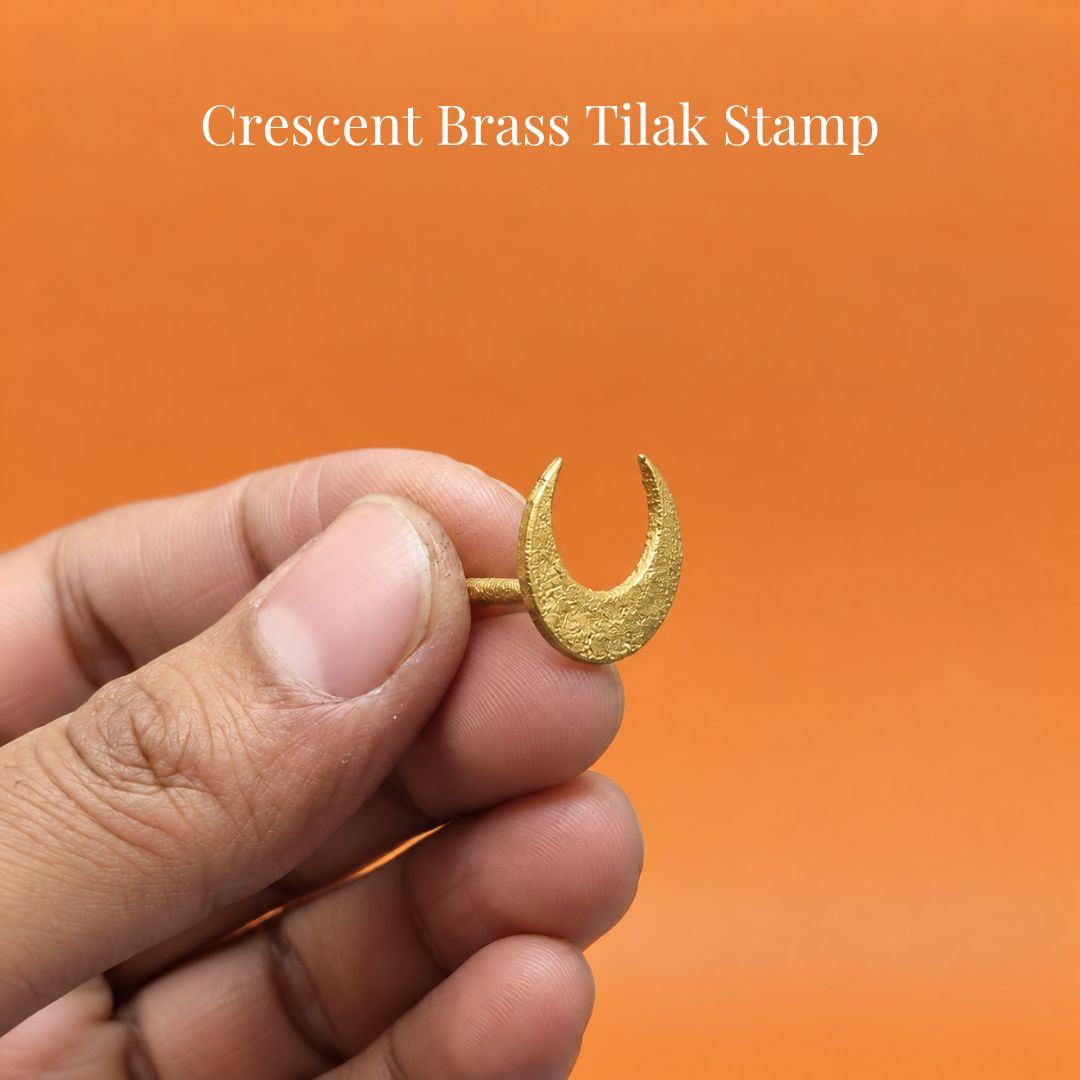Crescent Brass Tilak Stamp