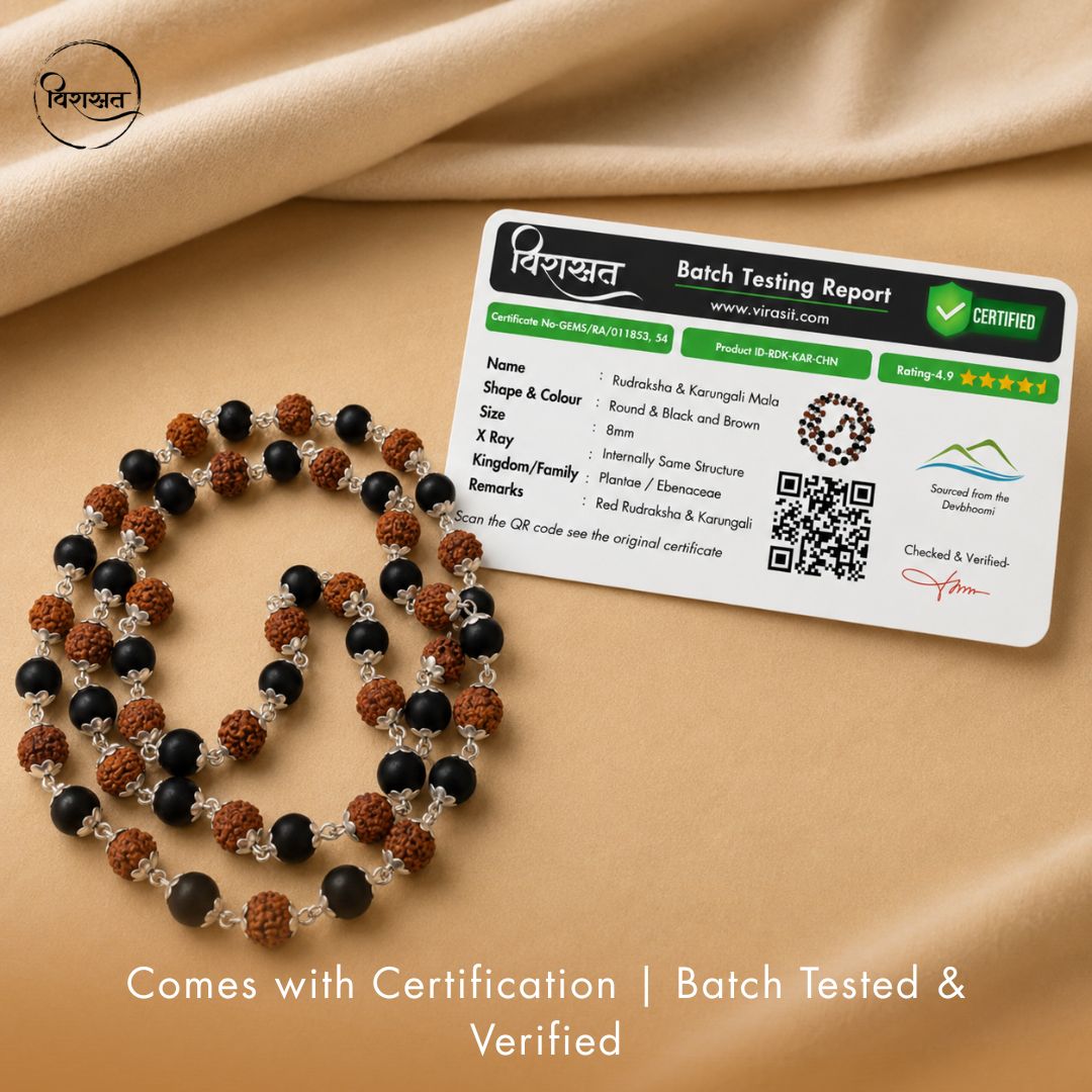 Certified Rudraksha & Karungali Mala