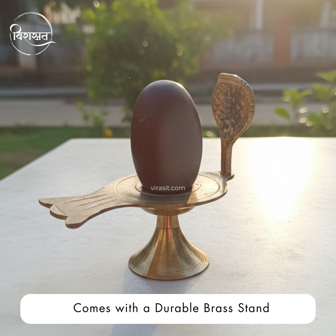 Narmadeshwar Shivling with Brass Stand