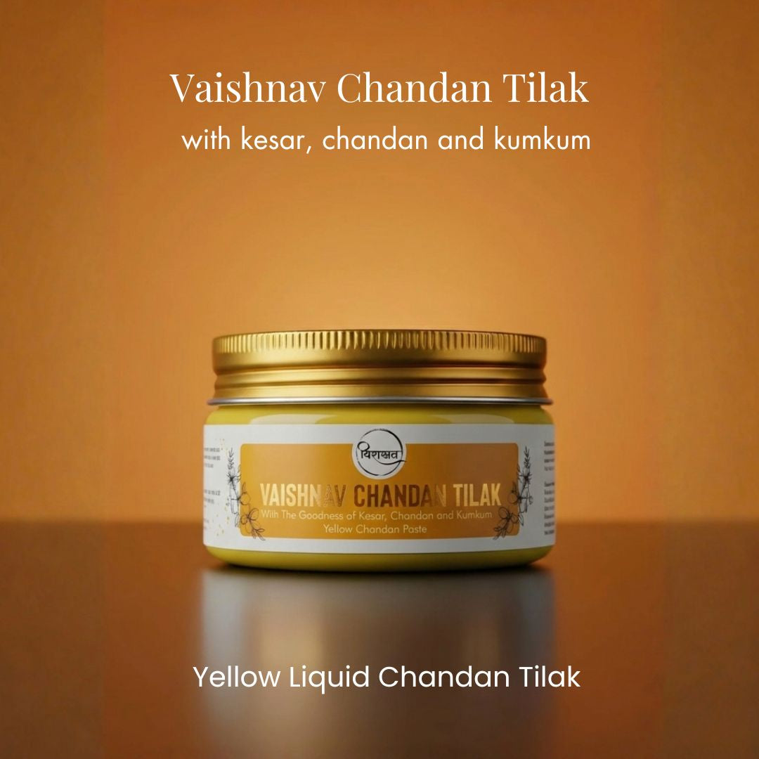 Virasit Vaishnav Chandan Tilak | Yellow Chandan Paste | 150 Grams