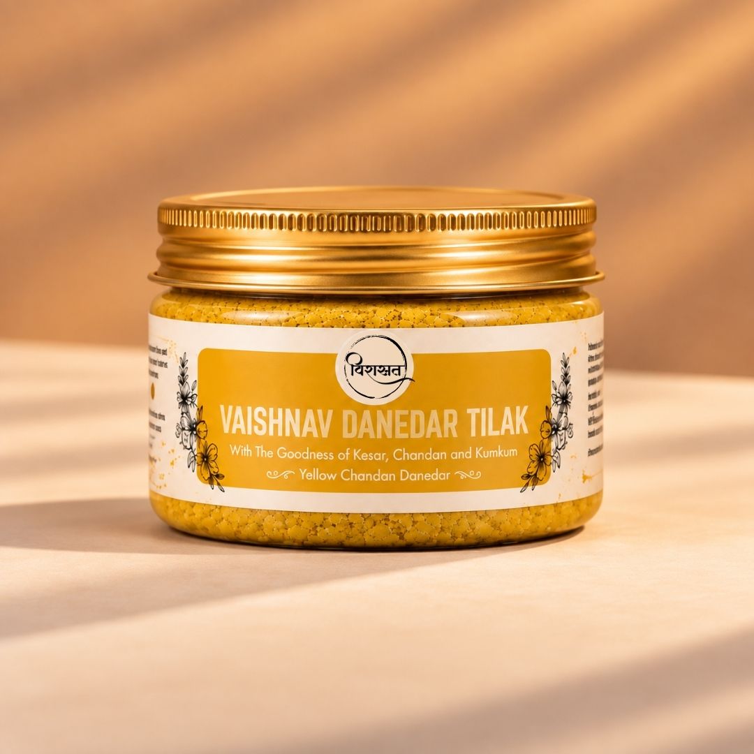 Vaishnav Danedar Tilak - Yellow Danedar Tilak (50g)
