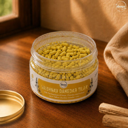 Vaishnav Danedar Tilak - Yellow Danedar Tilak (50g)