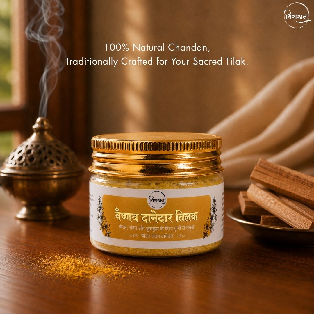 Vaishnav Danedar Tilak - Yellow Danedar Tilak (50g)
