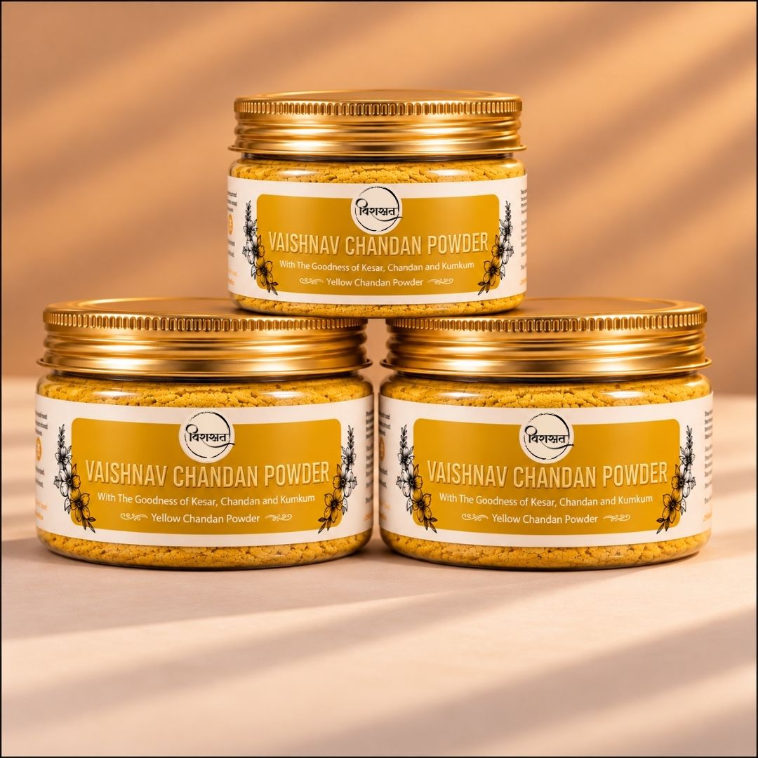 Vaishnav Powder Tilak - Yellow Powder Tilak (40g)