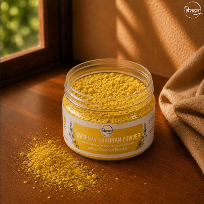 Vaishnav Powder Tilak - Yellow Powder Tilak (40g)