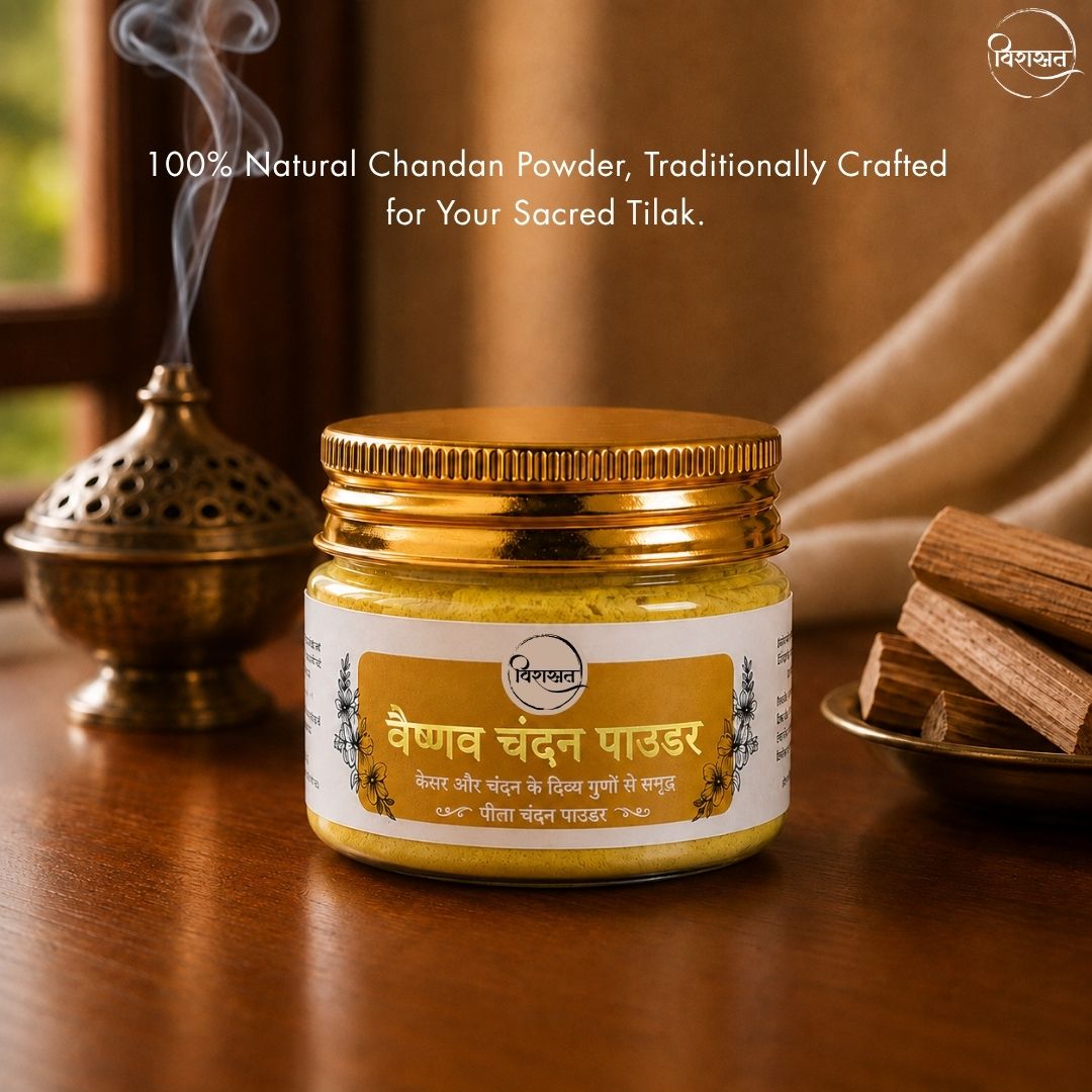 Vaishnav Powder Tilak - Yellow Powder Tilak (40g)