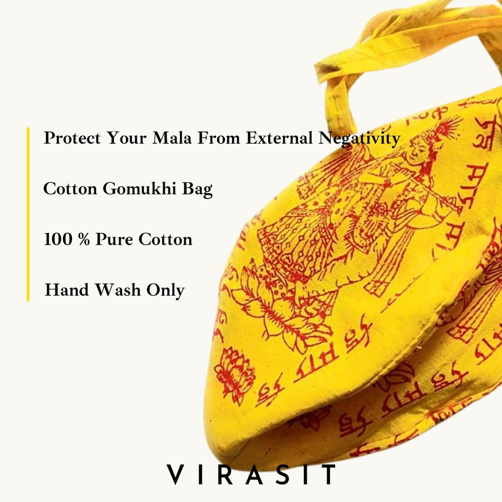 100% Pure Cotton Gomukhi Mala, Yellow Colour - VirasitBag