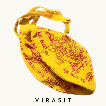 100% Pure Cotton Gomukhi Bag, Yellow Colour