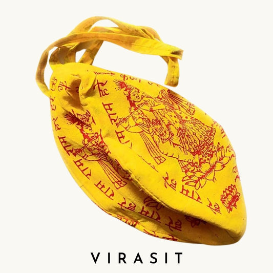 100% Pure Cotton Gomukhi Mala, Yellow Colour - VirasitBag