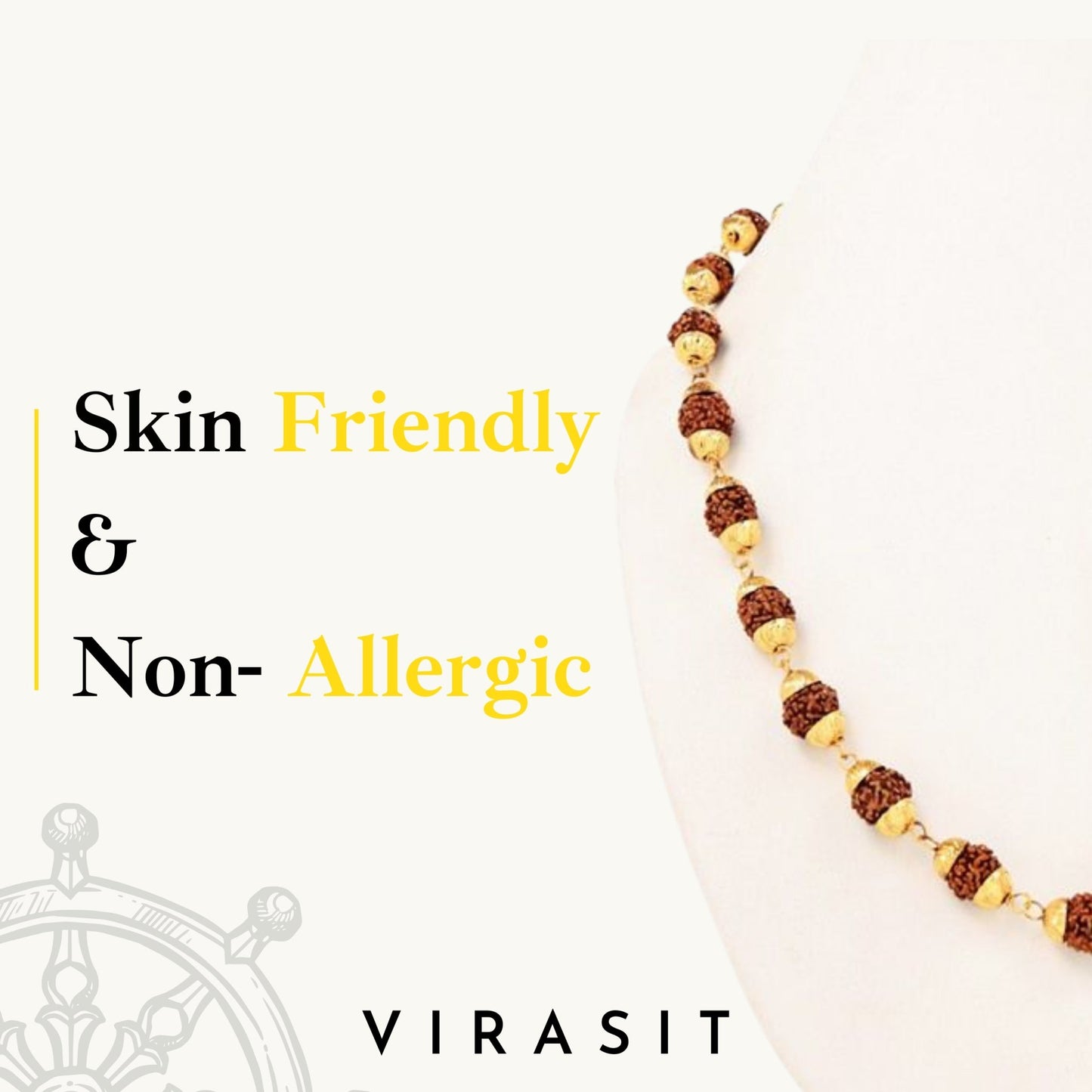 Gold Plated Rudraksha Mala Necklace - VirasitRudraksha mala