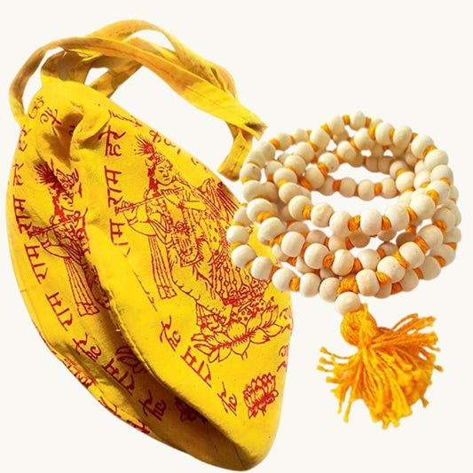 Gomukhi Bag with Tulsi Mala Combo Pack - VirasitPrayer Beads